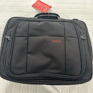 Black padded briefcase NWT